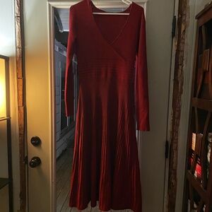 Ladies Size L Taylor Red Dress